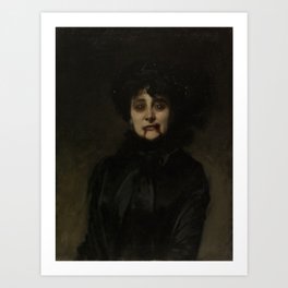 Sargent's Vampire (Madame Allouard-Jouan by John Singer Sargent, c. 1884) Art Print