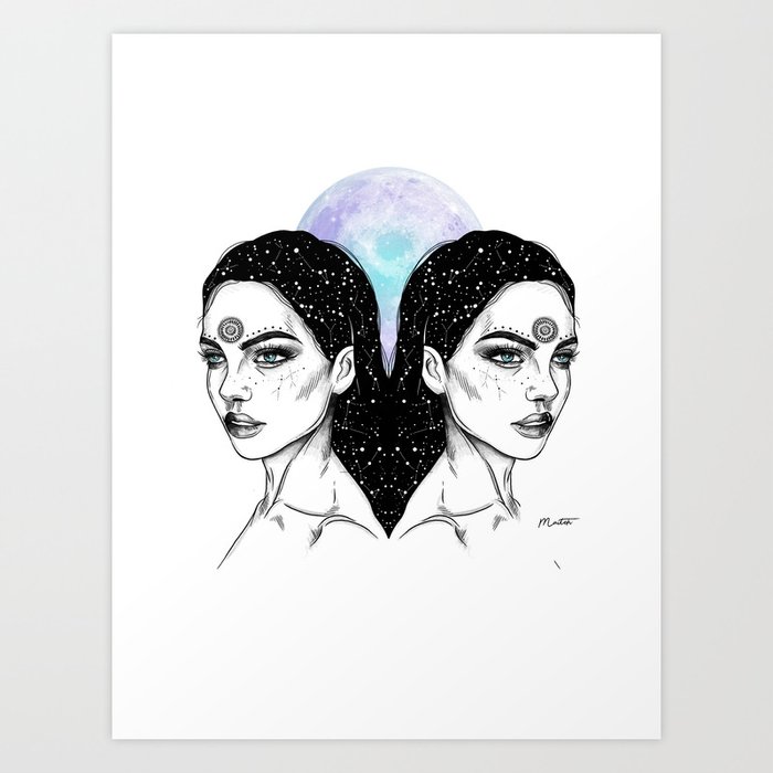 pix Gemini Zodiac Paintings gemini zodiac series art print by maitch
