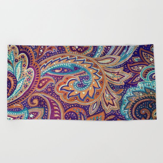 Summer paisley Beach Towel