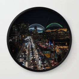 Alaska Way Viaduct Wall Clock | Color, Night, Seahawks, Design, Pikesmarket, Commute, Headlights, Cityplanning, Seattle, Historic 