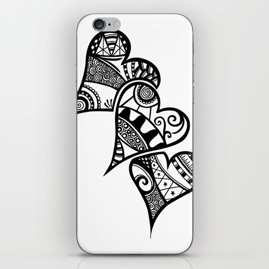 Three Hearts iPhone & iPod Skin
