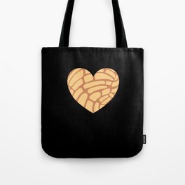 Concha Mexican Sweet Bun Heart Tote Bag