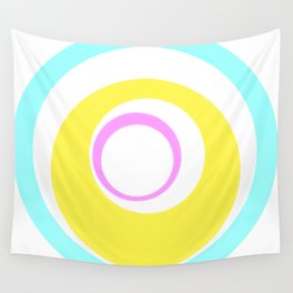 Modern Abstract Skateboard Wheel Pastel Pink Wall Tapestry