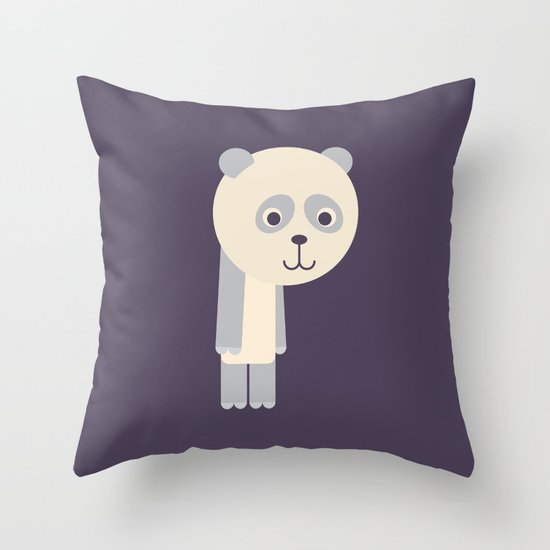 Letter P // Animal Alphabet // Panda Monogram Throw Pillow