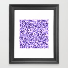 Indigo Sprinkles Pattern Framed Art Print