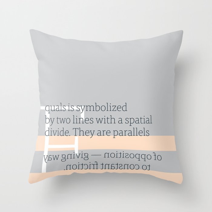 a letter to oneself : equals Throw Pillow