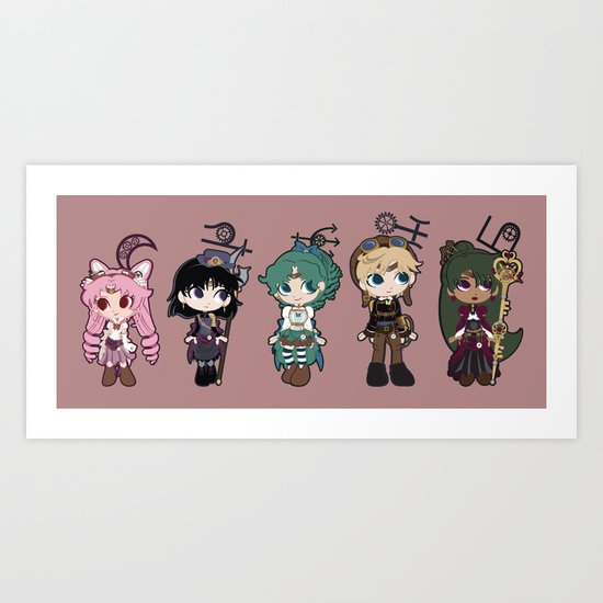 Steampunk Sailor Moon - Outers Art Print