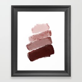 Abstract Brush Strokes in Shades of Brown Framed Art Print
