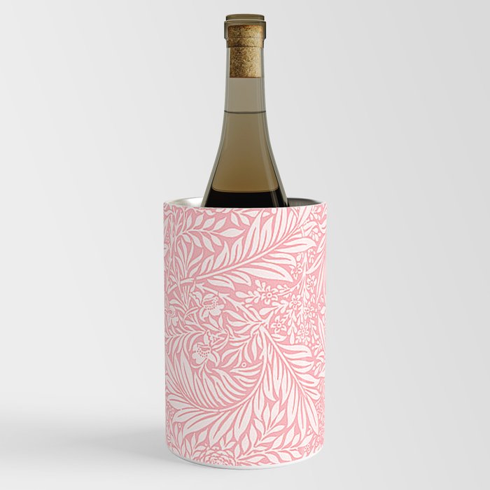 White Larkspur on Pink Wine Chiller