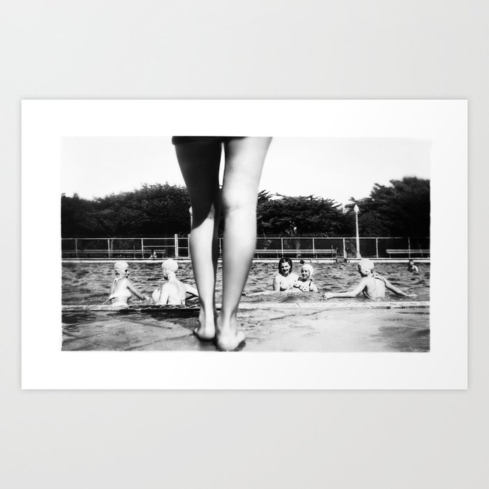 A Day At The Pool Art Print