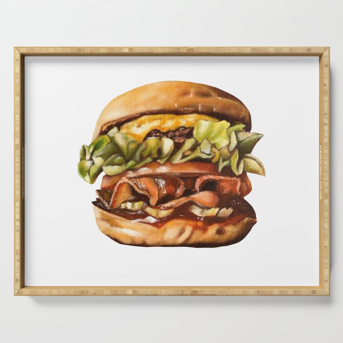 Delicious Burger Art Serving Tray