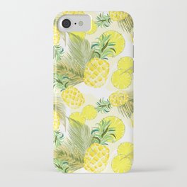 Pineapple Watercolor Fresh Summer Fruit iPhone Case