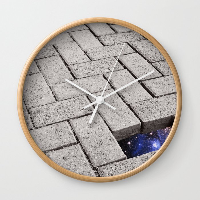 Holes in the Fabric Wall Clock