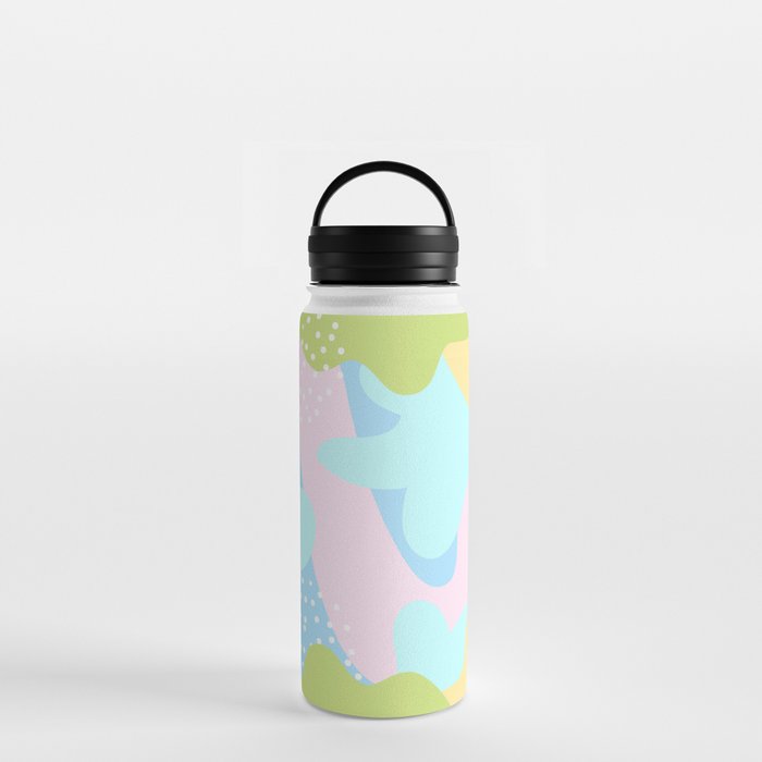 Pastel Colour Abstract Pattern Water Bottle