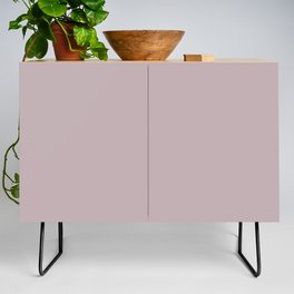 Pale Purple Solid Color - Patternless Pairs Pantone 2022 Popular Color Burnished Lilac 15-1905 Credenza