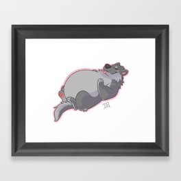 CHUBBY WOLF Framed Art Print