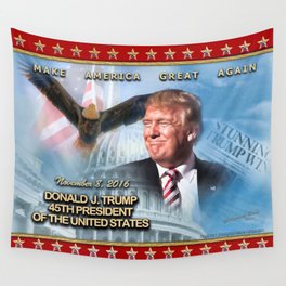 Donald J. Trump 45th President of The United States Wall Tapestry