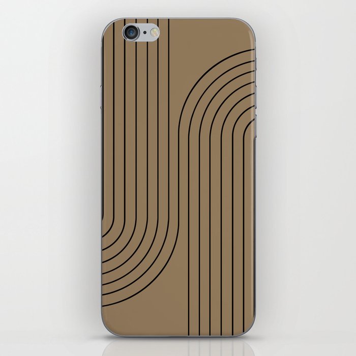 Minimal Line Curvature LXVIII Natural Tan Mid Century Modern Arch Abstract iPhone Skin