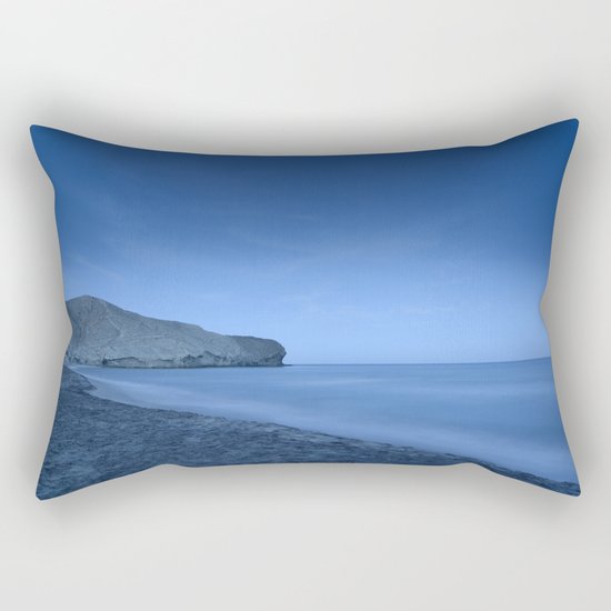 "Blue Hour At Half Moon Beach" Rectangular Pillow