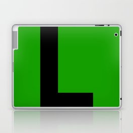 Letter L (Black & Green) Laptop Skin
