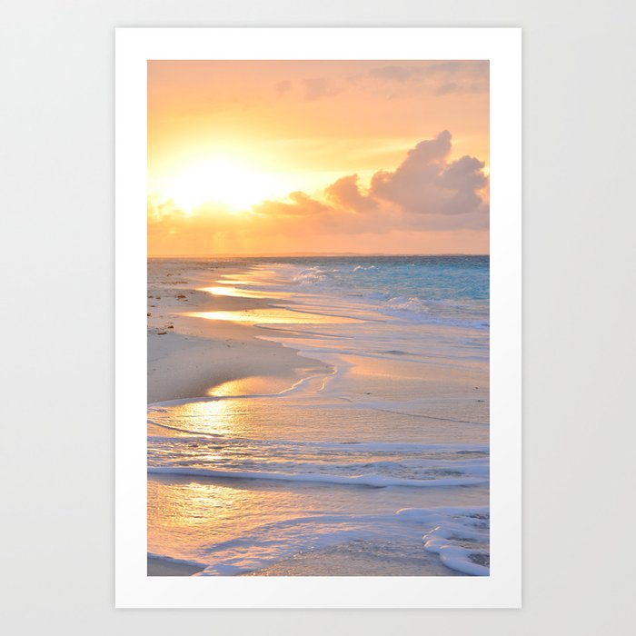 Beach Sunset in Turks and Caicos Islands | Fine Art Travel Photography Art Print