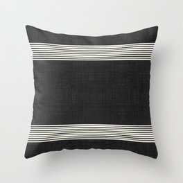 Band in Black and White Throw Pillow