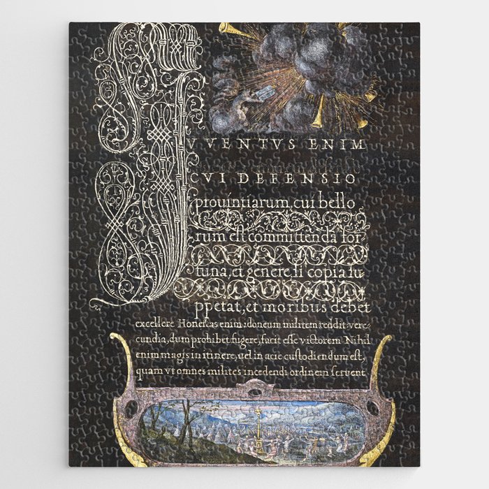 Vintage calligraphy art Jigsaw Puzzle
