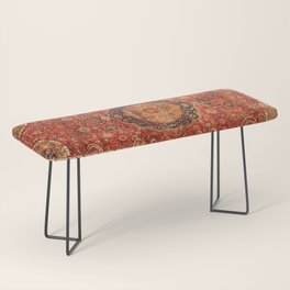 Seley 16th Century Antique Persian Carpet Print Bench