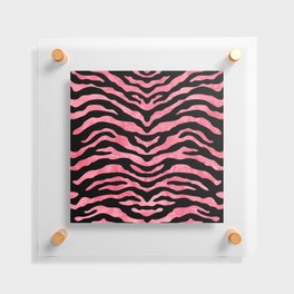 Zebra Tie Dye Black and Pink Floating Acrylic Print