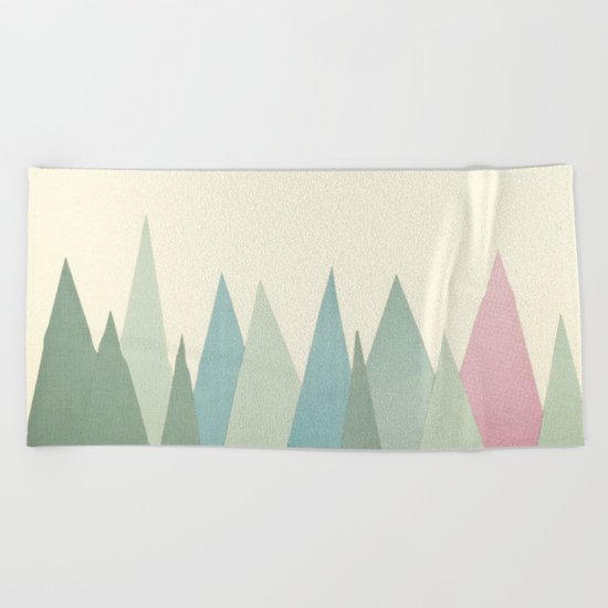 Snowy Mountains Beach Towel