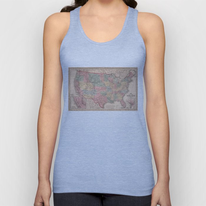 Vintage United States Map (1859) Tank Top