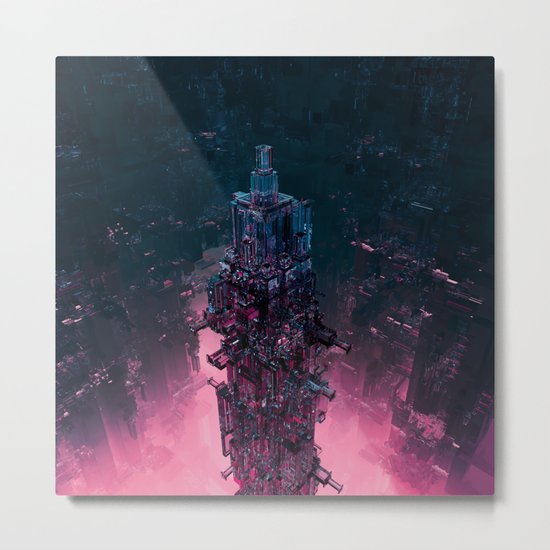 The Technocore / 3D render of futuristic structure Metal Print