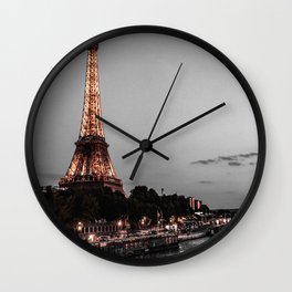 Gold Paris Evening Wall Clock