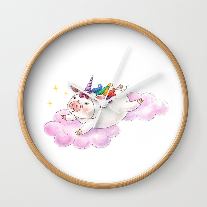 Unicorn Pig Wall Clock