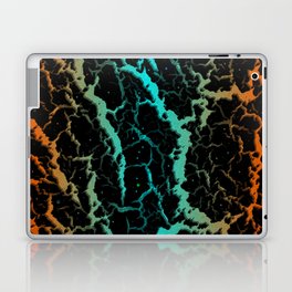 Cracked Space Lava - Orange/Cyan Laptop Skin