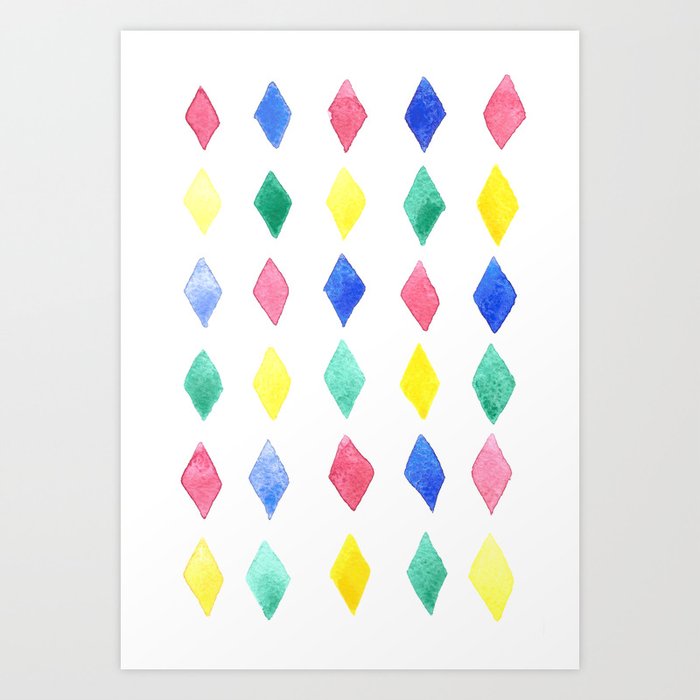 Diamond pattern Art Print