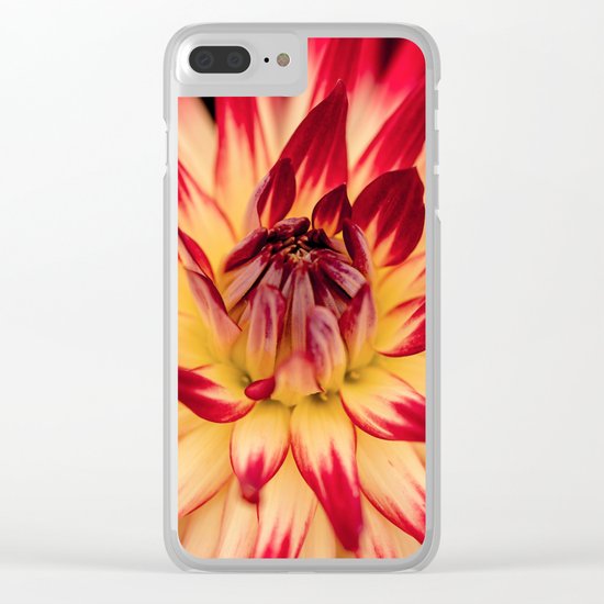 Flower red Clear iPhone Case