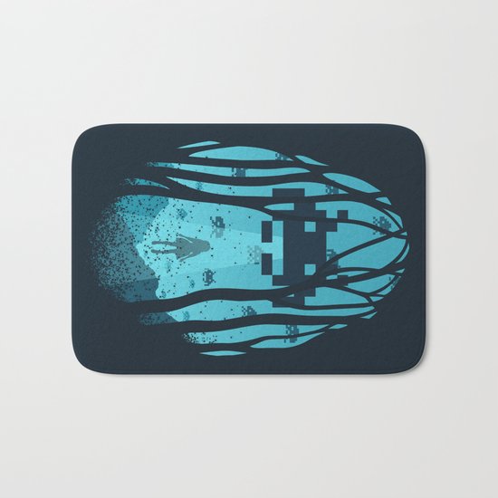 8 Bit Invasion Bath Mat