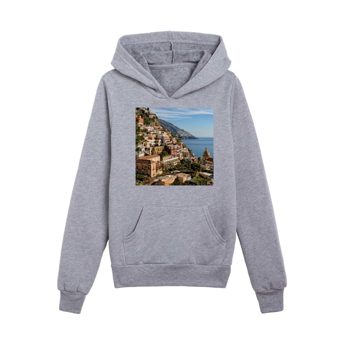 Amalfi Coast, Italy, Sea Kids Pullover Hoodie