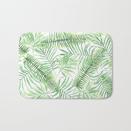 Tropical Branches Pattern 04 Bath Mat