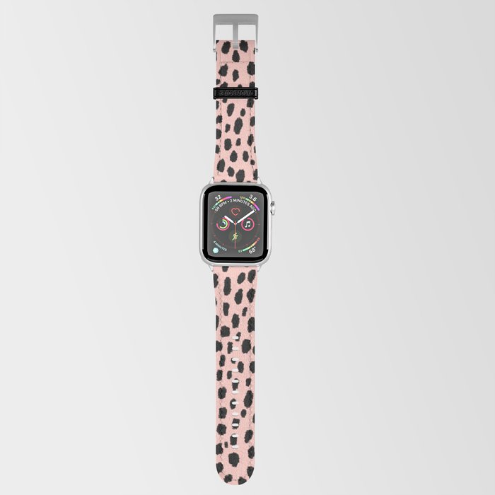 Pink and Black Dalmatian Spots black pink Apple Watch Band