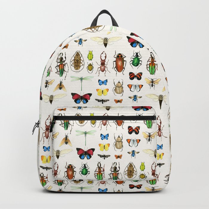 The Usual Suspects - insects on white Backpack