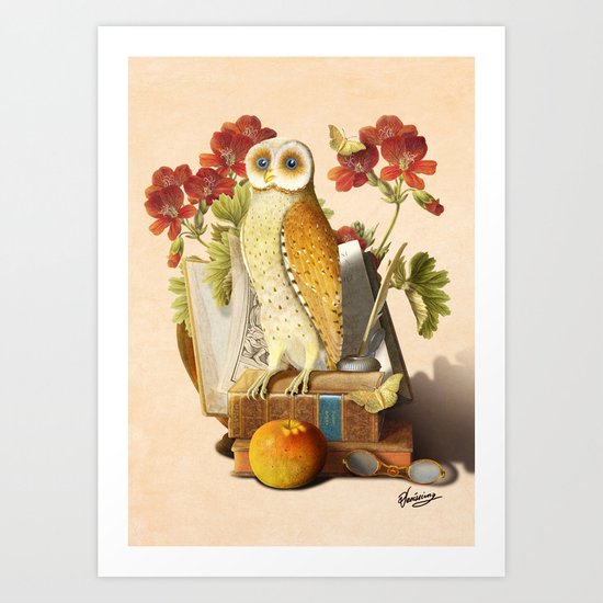 Apprentice Owl Art Print
