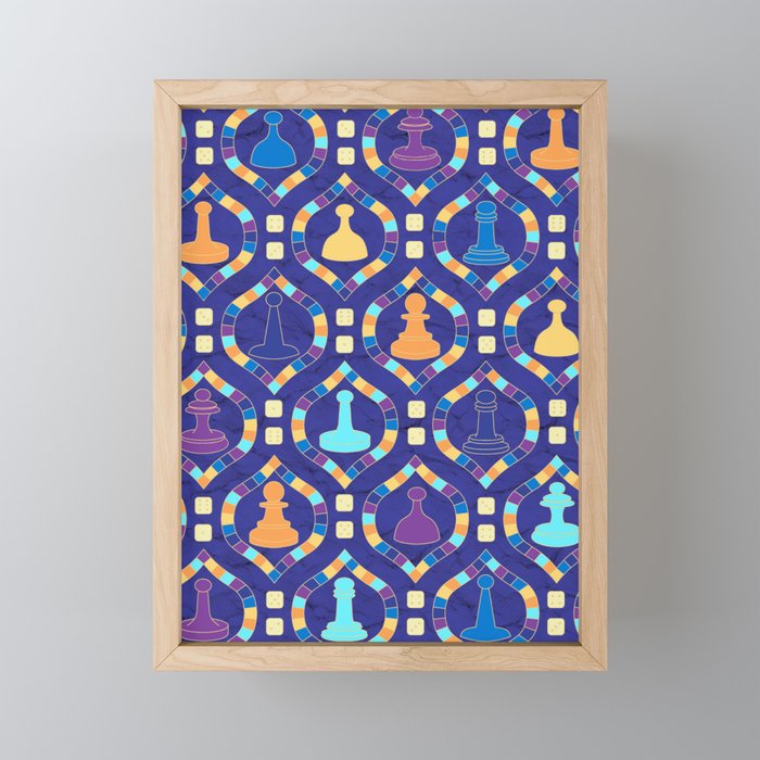 Game Board - Purple Framed Mini Art Print