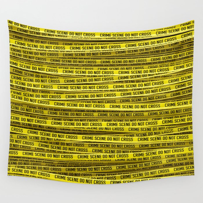 Crime scene / 3D render of endless crime scene tape Wall Tapestry