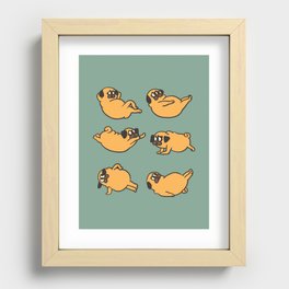 Pug Abs Workout Recessed Framed Print