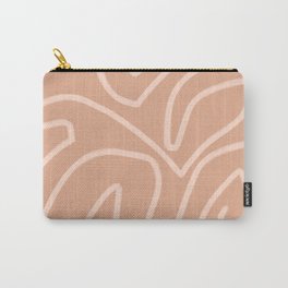 Modern abstract art in peachy brown Carry-All Pouch | Modernabstract, Livingroom, Minimalistic, Forhim, Christmas, Peachy, Genderneutral, Taupe, Modern, Painted 