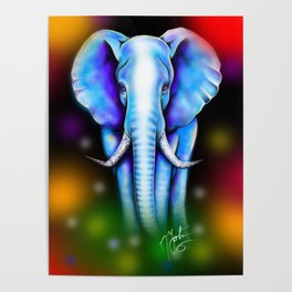 Porcelain Elephant Poster