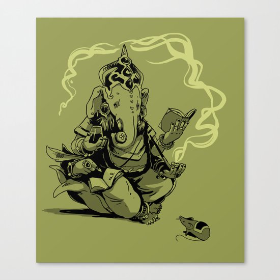 nerdy ganesha Canvas Print