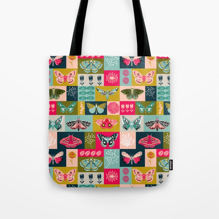 Lepidoptery tiles by Andrea Lauren  Tote Bag